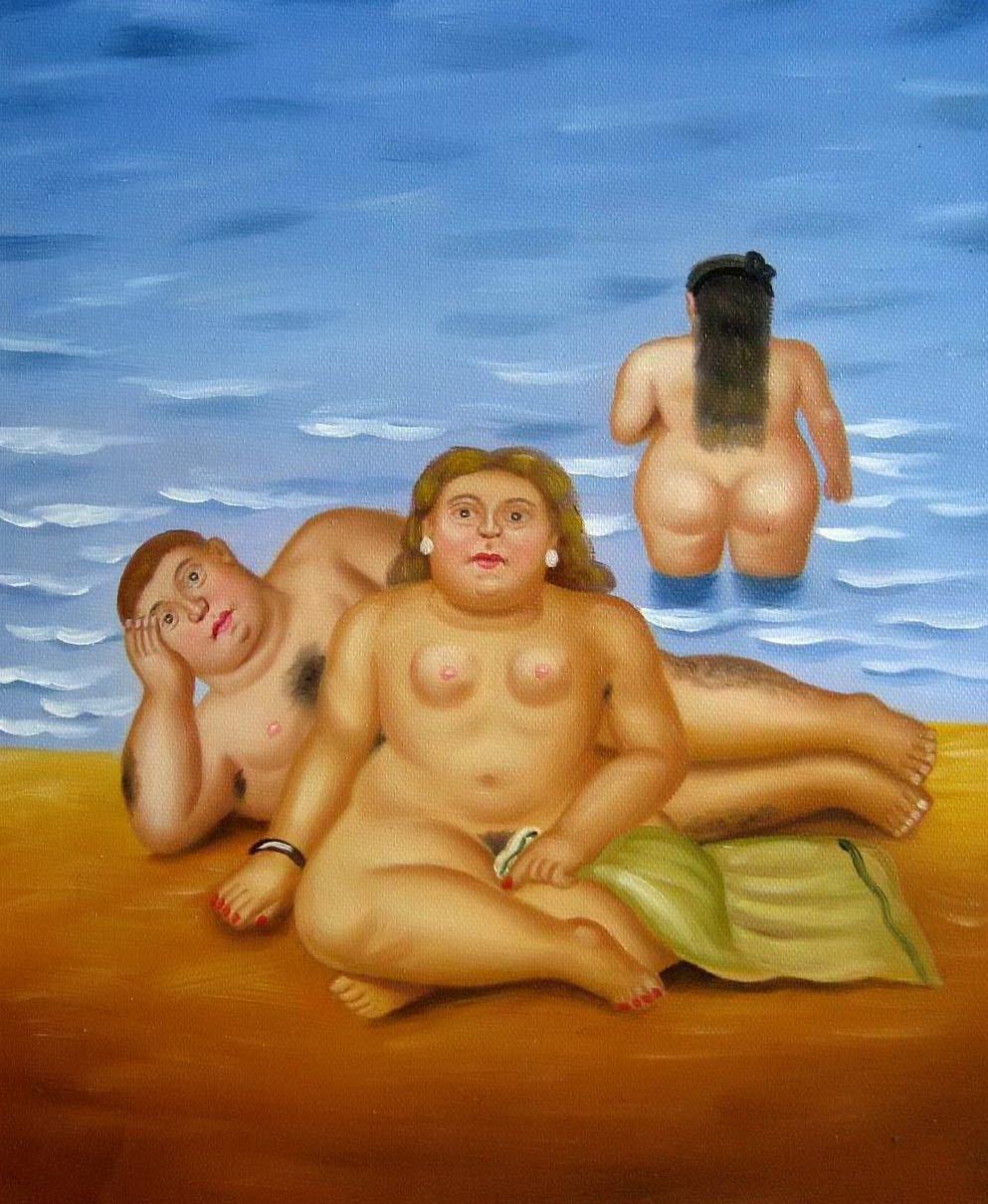 nageurs Fernando Botero Peintures à l'huile